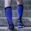 Fitlegs Purple and Black Sport Compression Socks