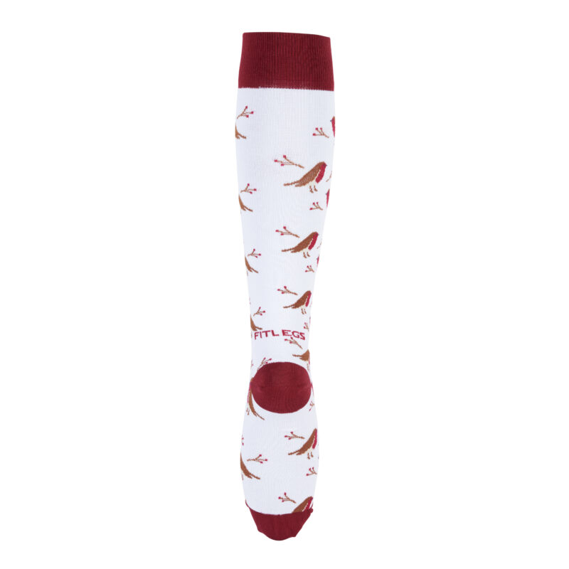 FITLEGS Red & White Compression Socks Back