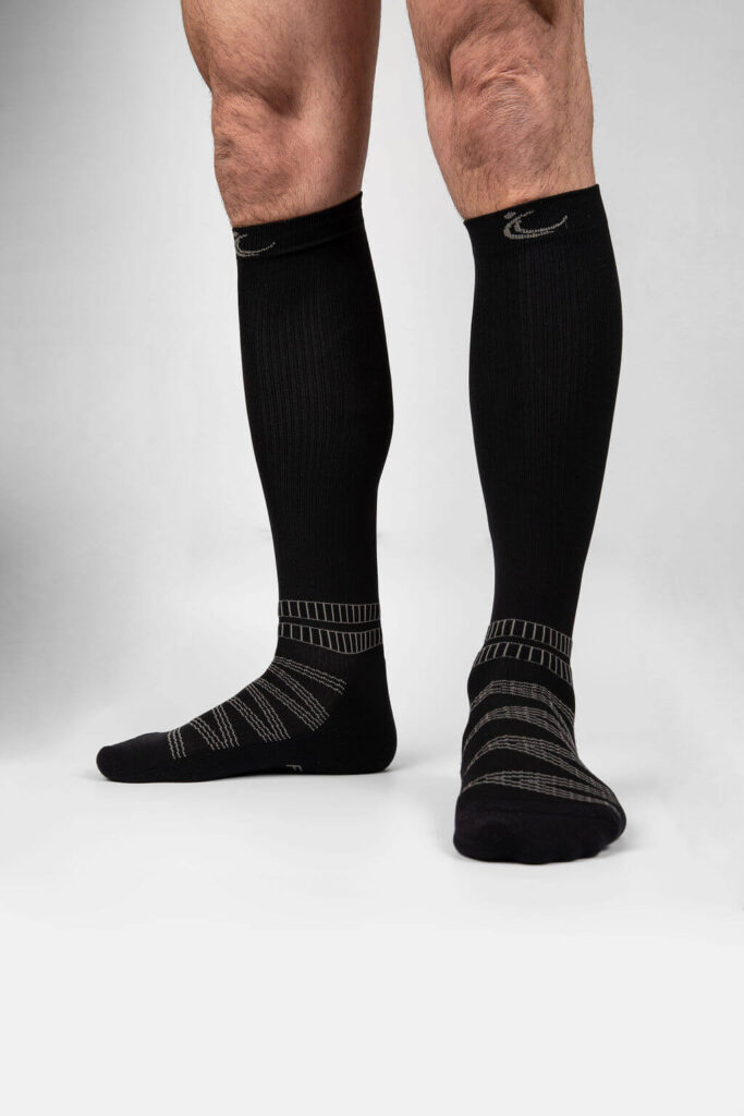 Fitlegs running compression socks. Sports and Recovery Socks Black