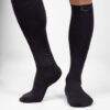 Black Sports Compression Socks Front